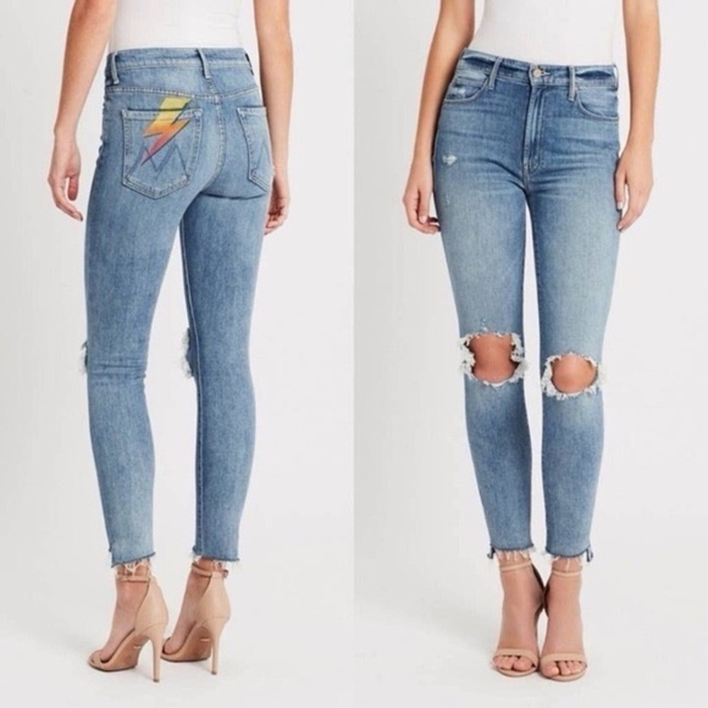 MOTHER Stunner Ankle Frayed Jeans 30